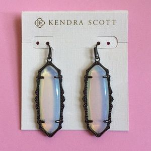 Kendra Scott Opalite 'Francie' Gunmetal Earrings